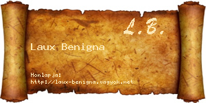 Laux Benigna névjegykártya